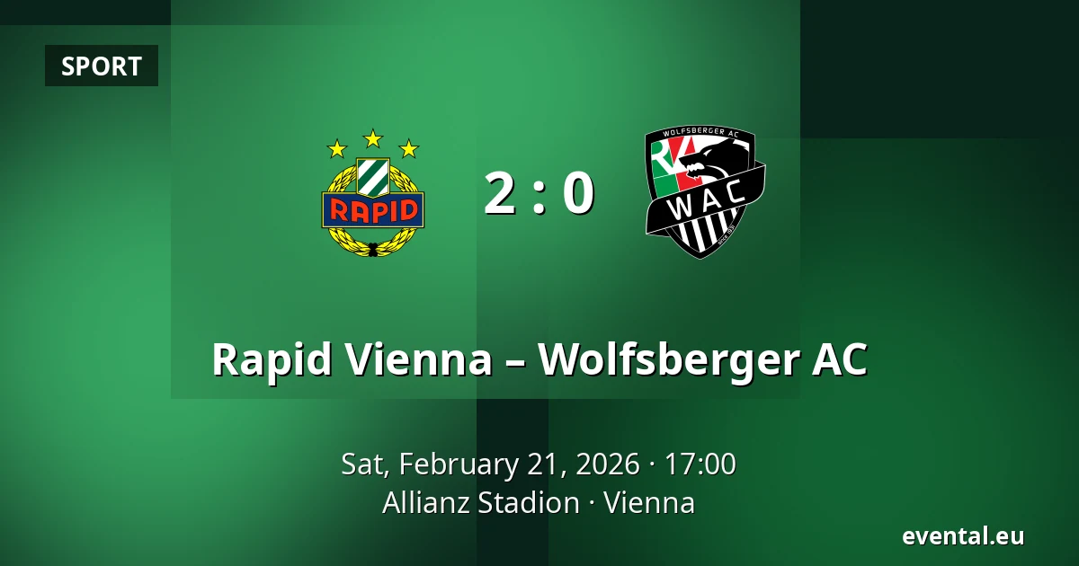 Rapid Vienna – Wolfsberger AC — Allianz Stadion, Vienna