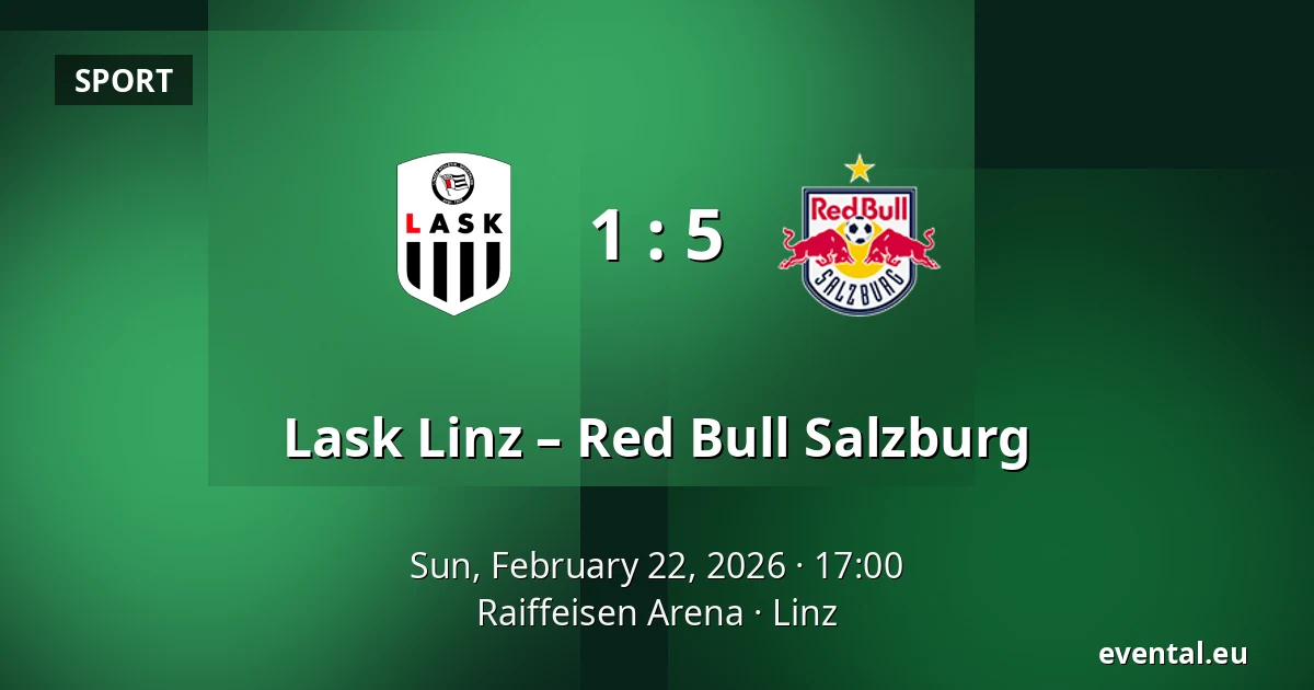 Lask Linz – Red Bull Salzburg — Raiffeisen Arena, Linz