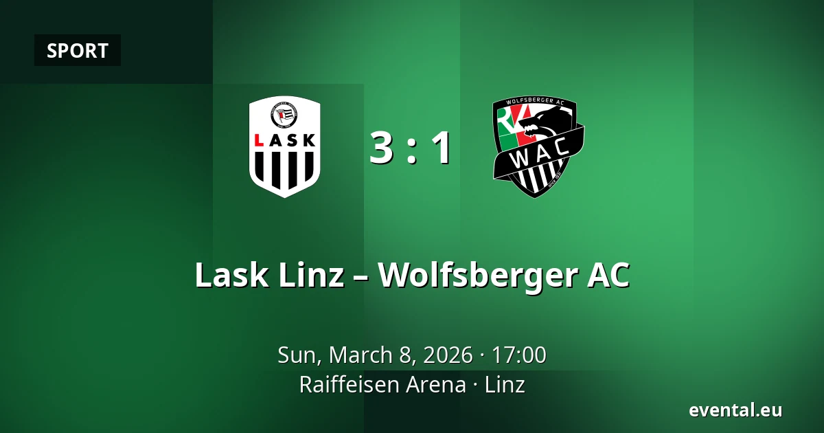 Lask Linz – Wolfsberger AC — Raiffeisen Arena, Linz