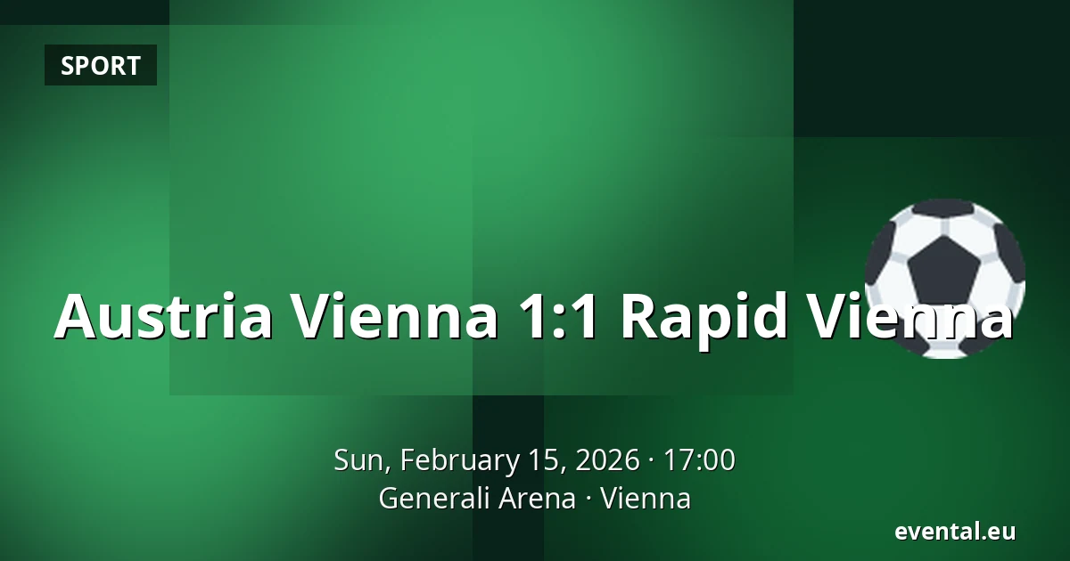 Austria Vienna - Rapid Vienna — Generali Arena, Vienna