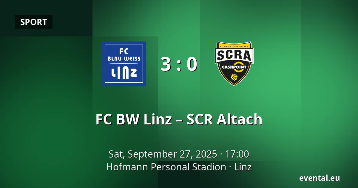 FC BW Linz – SCR Altach — Hofmann Personal Stadion, Linz