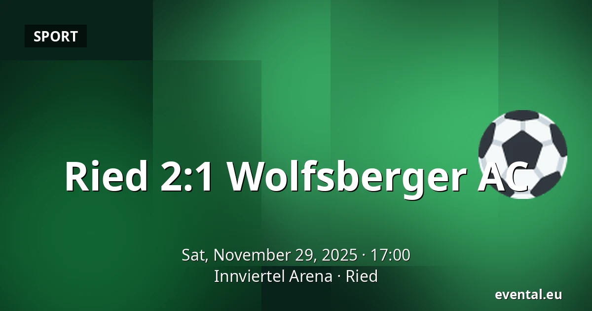 Ried - Wolfsberger AC — Innviertel Arena, Ried