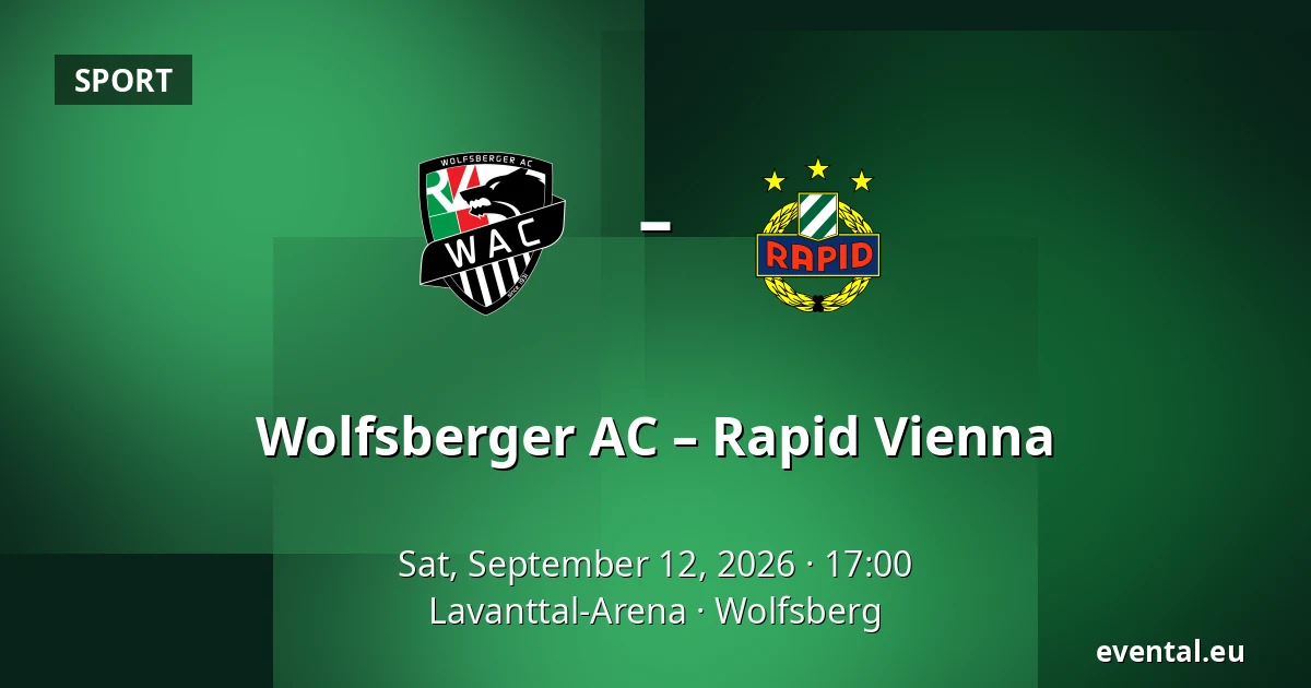 Wolfsberger AC – Rapid Vienna — Lavanttal-Arena, Wolfsberg