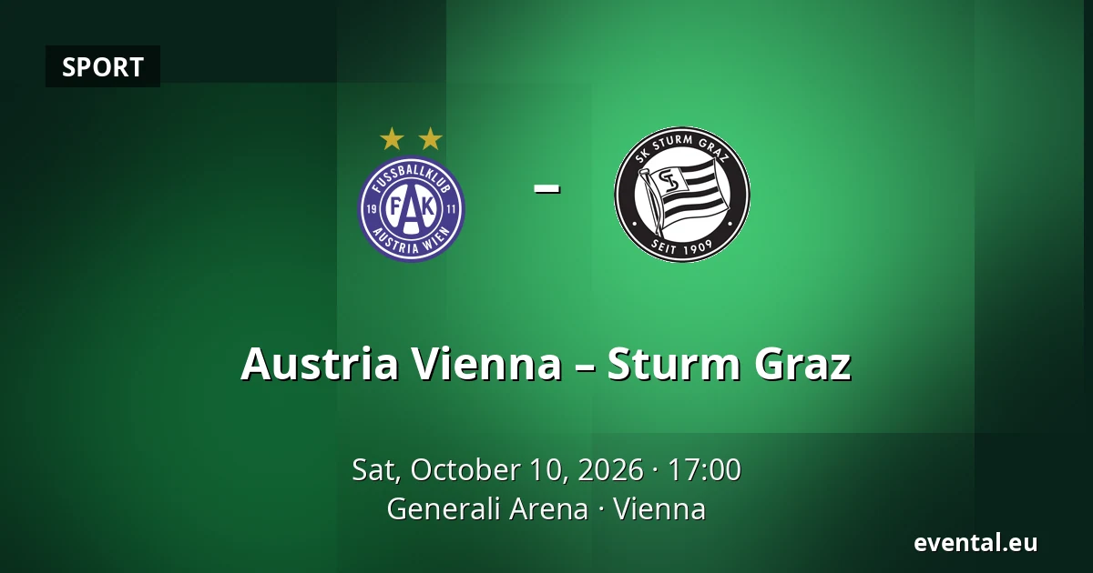 Austria Vienna – Sturm Graz — Generali Arena, Vienna