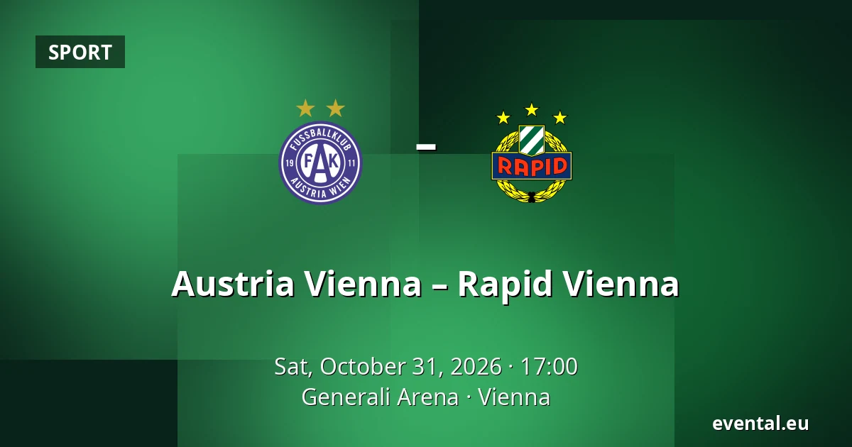 Austria Vienna – Rapid Vienna — Generali Arena, Vienna