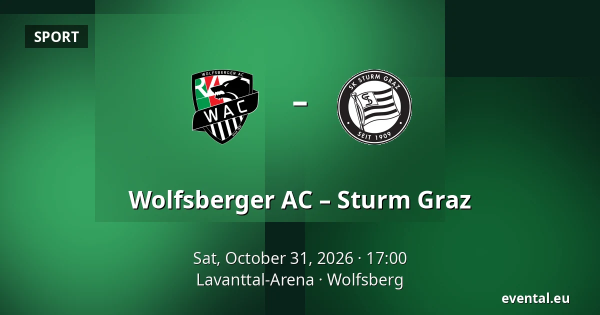 Wolfsberger AC – Sturm Graz — Lavanttal-Arena, Wolfsberg