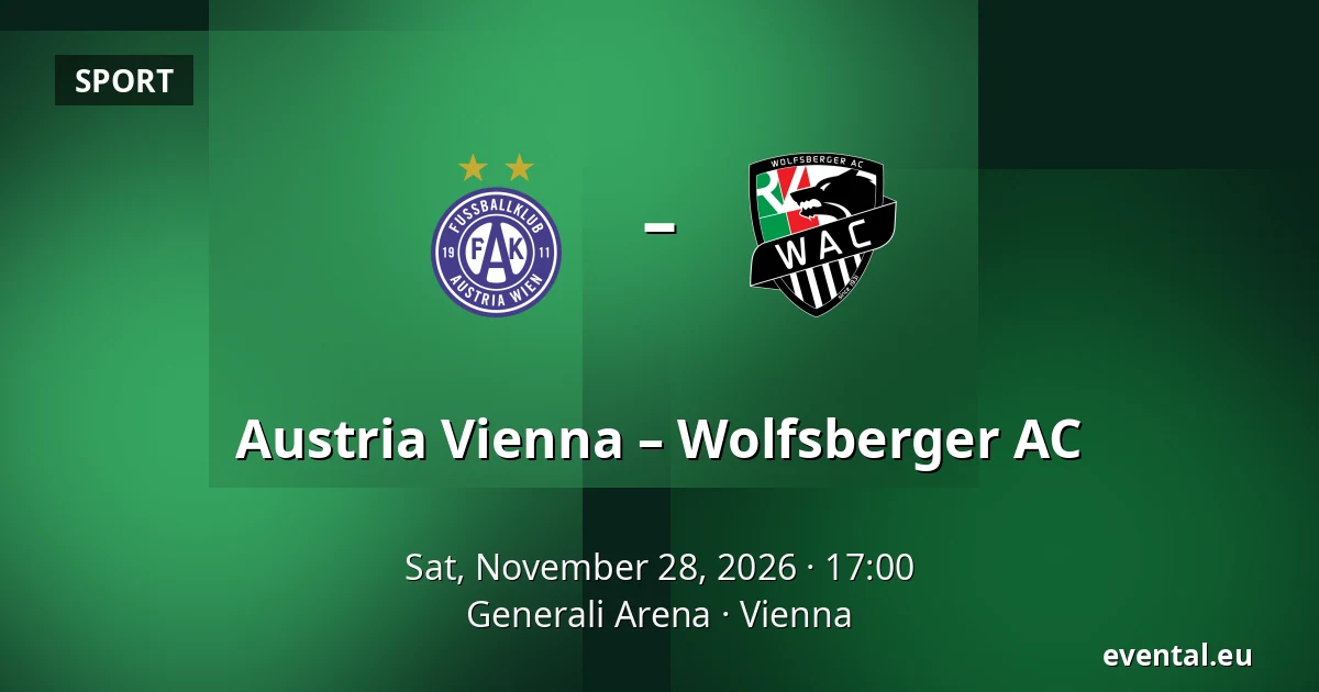 Austria Vienna – Wolfsberger AC — Generali Arena, Vienna