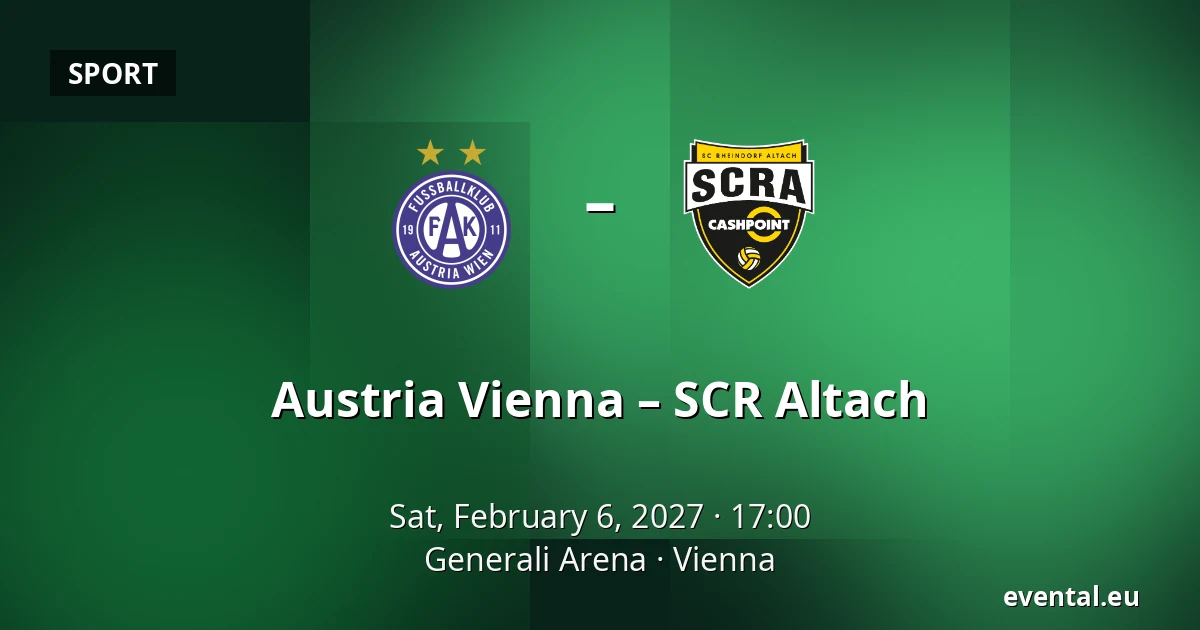 Austria Vienna – SCR Altach — Generali Arena, Vienna