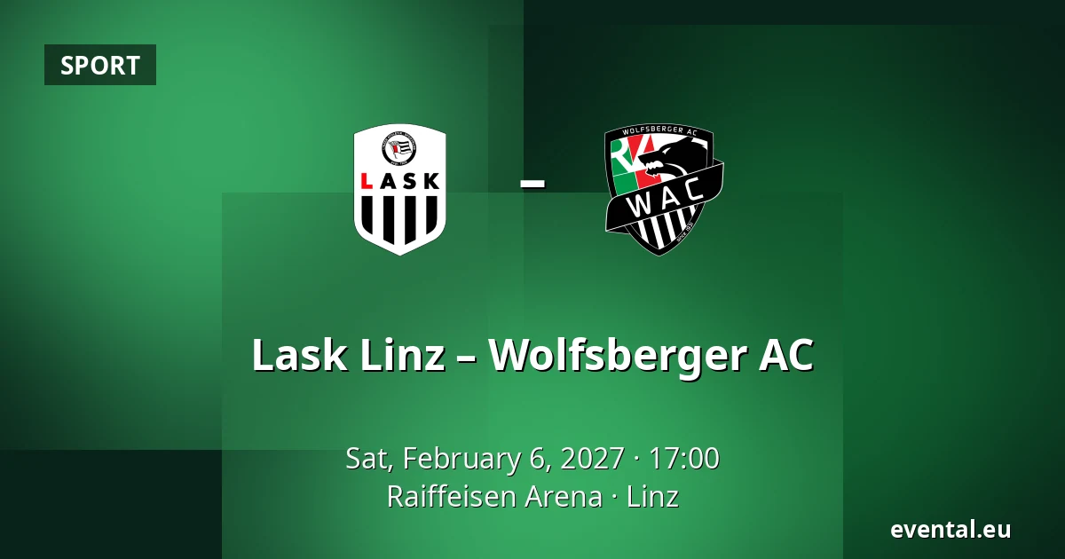 Lask Linz – Wolfsberger AC — Raiffeisen Arena, Linz