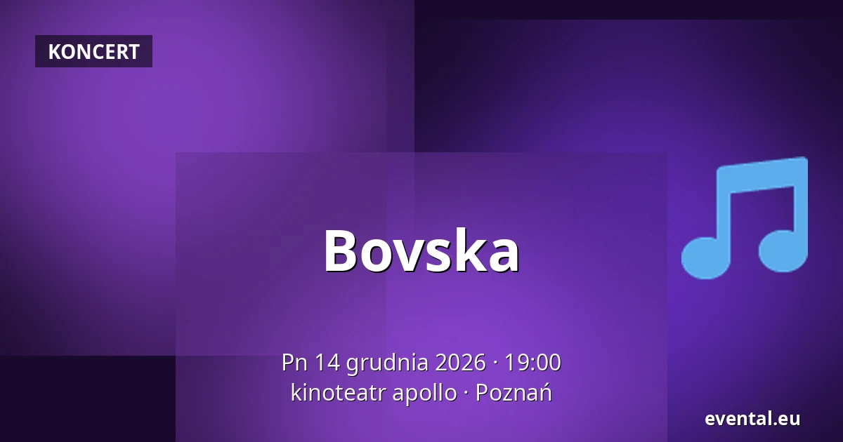 Bovska — kinoteatr apollo, Poznań