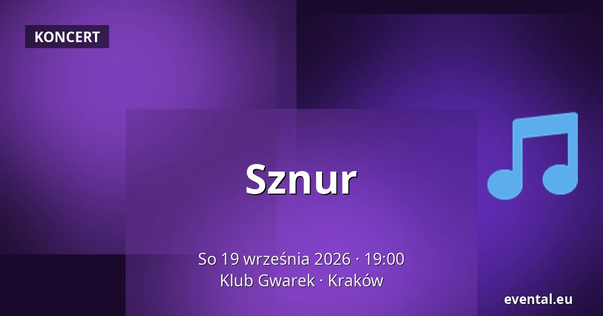 Sznur — Klub Gwarek, Kraków
