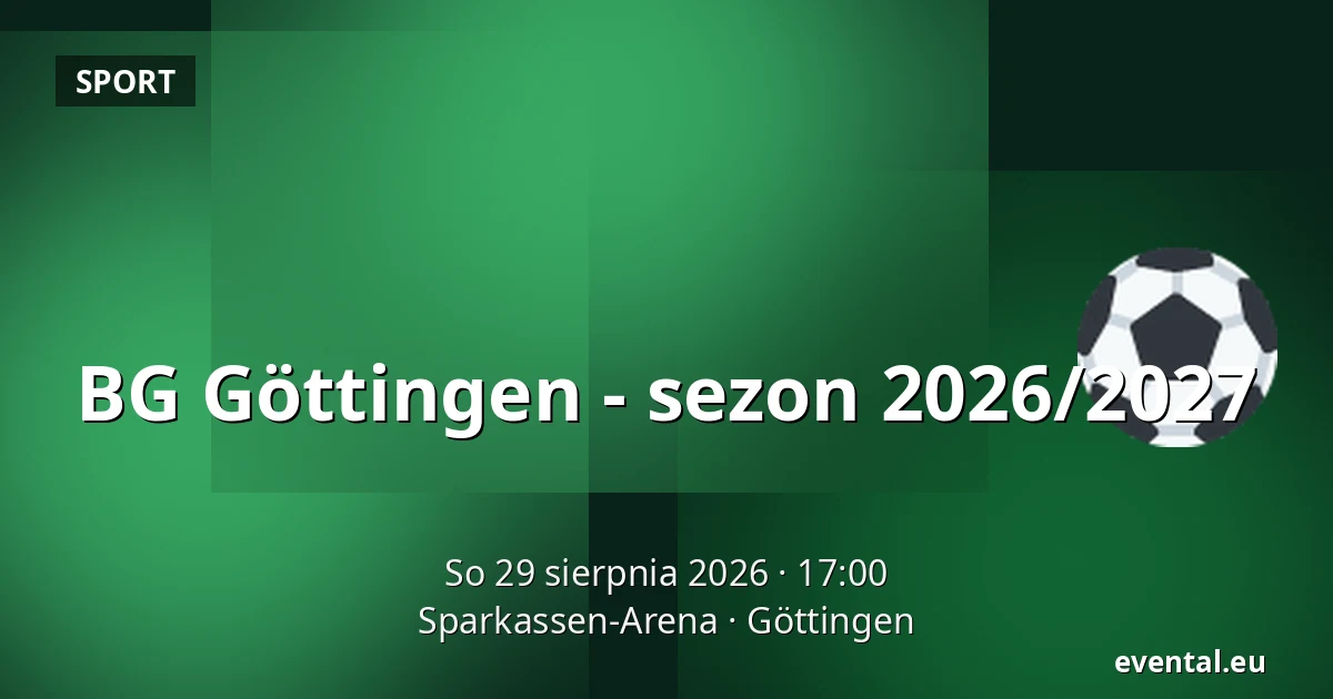 BG Göttingen - sezon 2026/2027 — Sparkassen-Arena, Göttingen