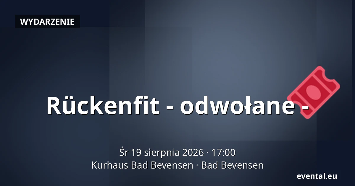 Rückenfit - odwołane - — Kurhaus Bad Bevensen, Bad Bevensen