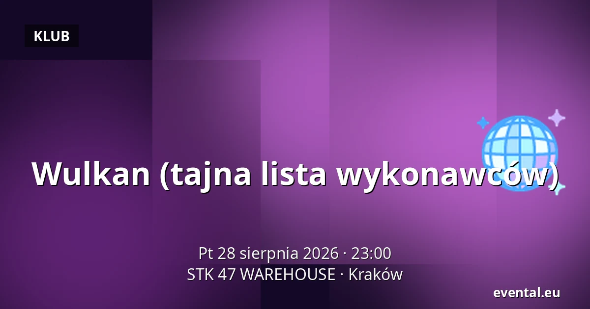 Wulkan (tajna lista wykonawców) — STK 47 WAREHOUSE, Kraków