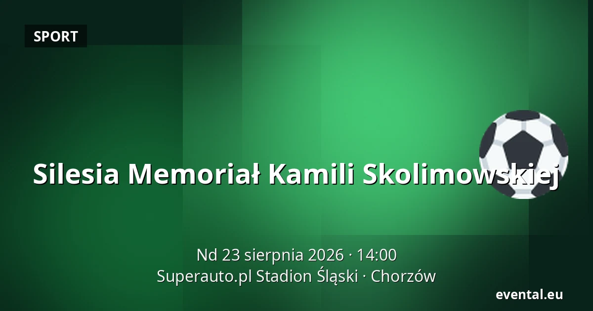Silesia Memoriał Kamili Skolimowskiej — Superauto.pl Stadion Śląski, Chorzów