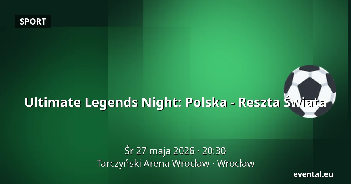 Ultimate Legends Night: Polska - Reszta Świata — Tarczyński Arena Wrocław, Wrocław