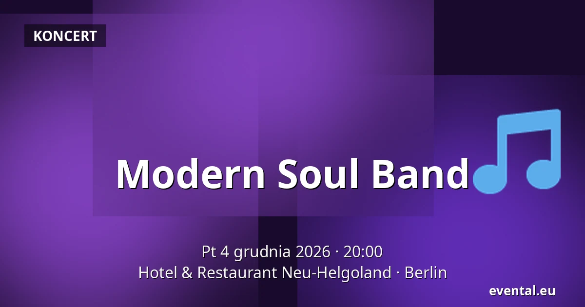 Modern Soul Band — Hotel & Restaurant Neu-Helgoland, Berlin