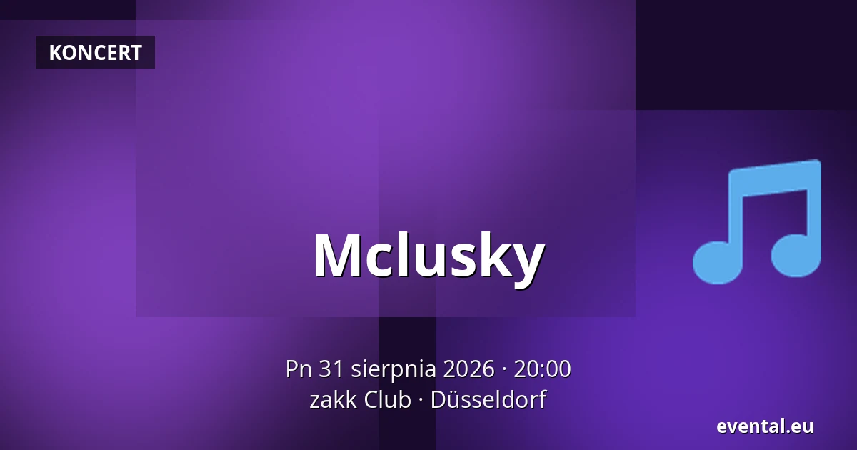 Mclusky — zakk Club, Düsseldorf