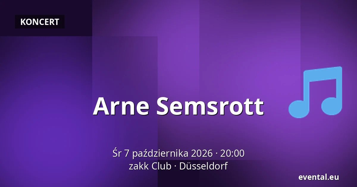 Arne Semsrott — zakk Club, Düsseldorf