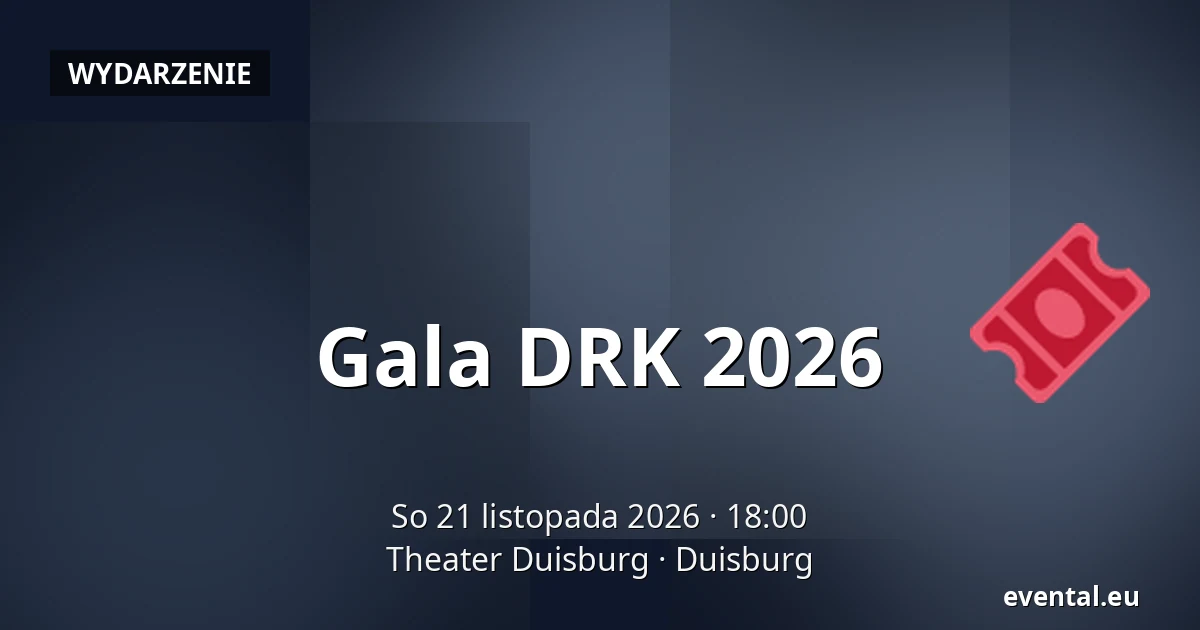 Gala DRK 2026 — Theater Duisburg, Duisburg
