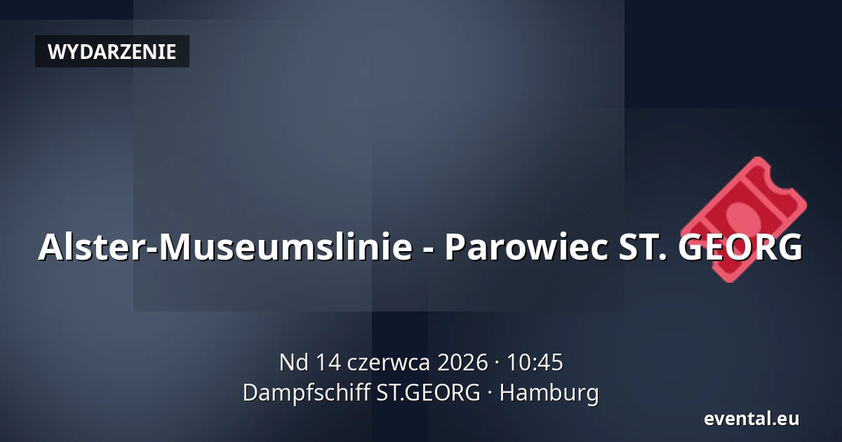 Alster-Museumslinie - Parowiec ST. GEORG — Dampfschiff ST.GEORG, Hamburg