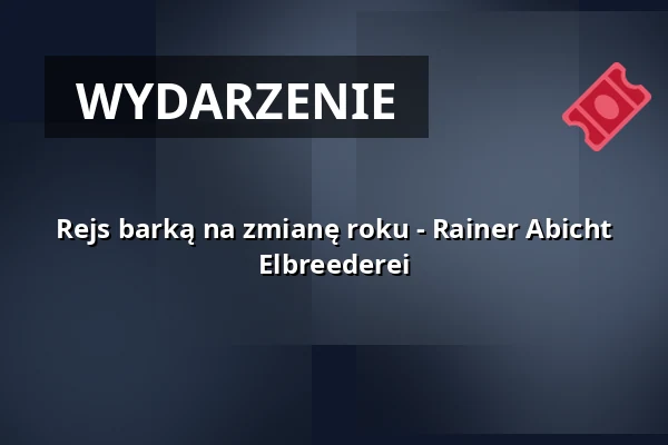 Rejs barką na zmianę roku - Rainer Abicht Elbreederei — Schiff, Hamburg