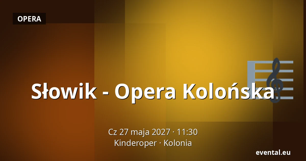 Słowik - Opera Kolońska — Kinderoper, Kolonia