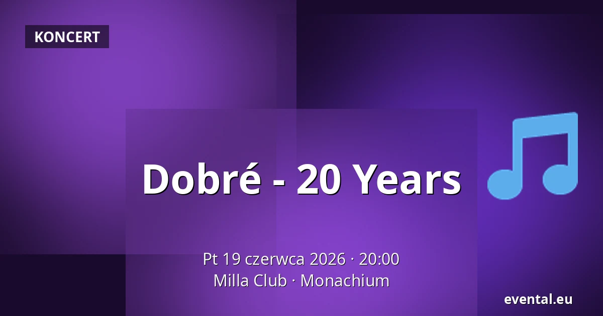 Dobré - 20 Years — Milla Club, Monachium