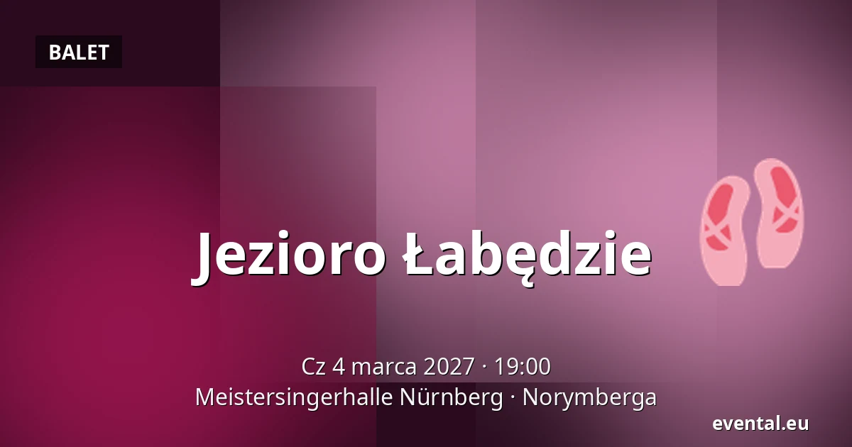Jezioro Łabędzie — Meistersingerhalle Nürnberg, Norymberga