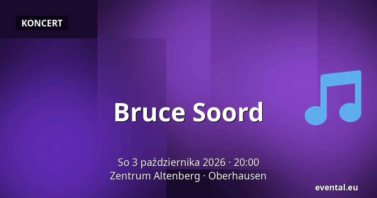 Bruce Soord — Zentrum Altenberg, Oberhausen