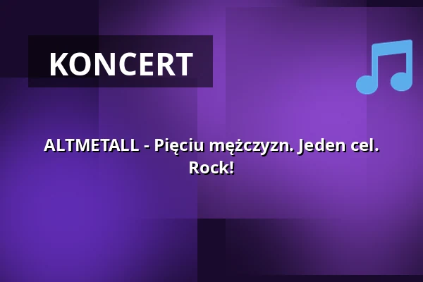 ALTMETALL - Pięciu mężczyzn. Jeden cel. Rock! — Nienburger Kulturwerk, Nienburg