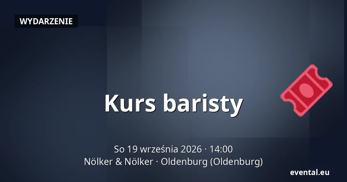 Kurs baristy — Nölker & Nölker, Oldenburg (Oldenburg)