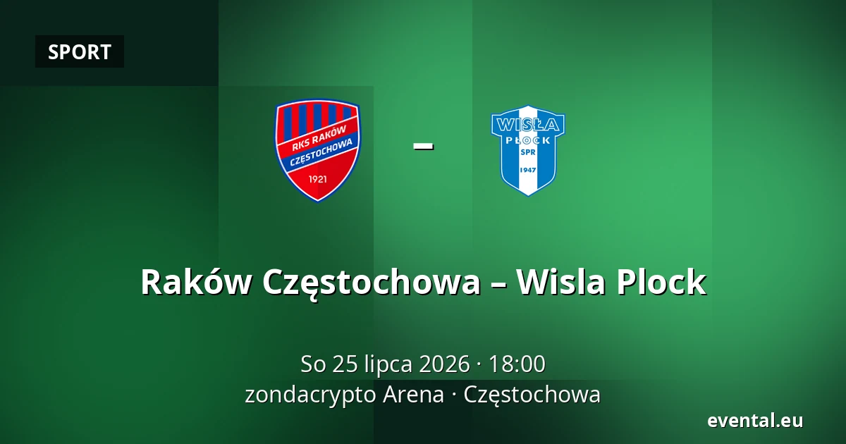 Raków Częstochowa – Wisla Plock — zondacrypto Arena, Częstochowa