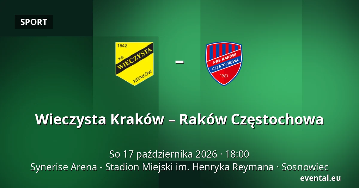 Wieczysta Kraków – Raków Częstochowa — Synerise Arena - Stadion Miejski im. Henryka Reymana, Sosnowiec
