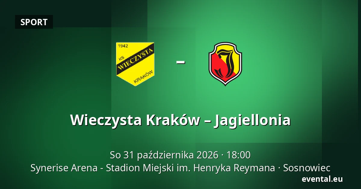 Wieczysta Kraków – Jagiellonia — Synerise Arena - Stadion Miejski im. Henryka Reymana, Sosnowiec