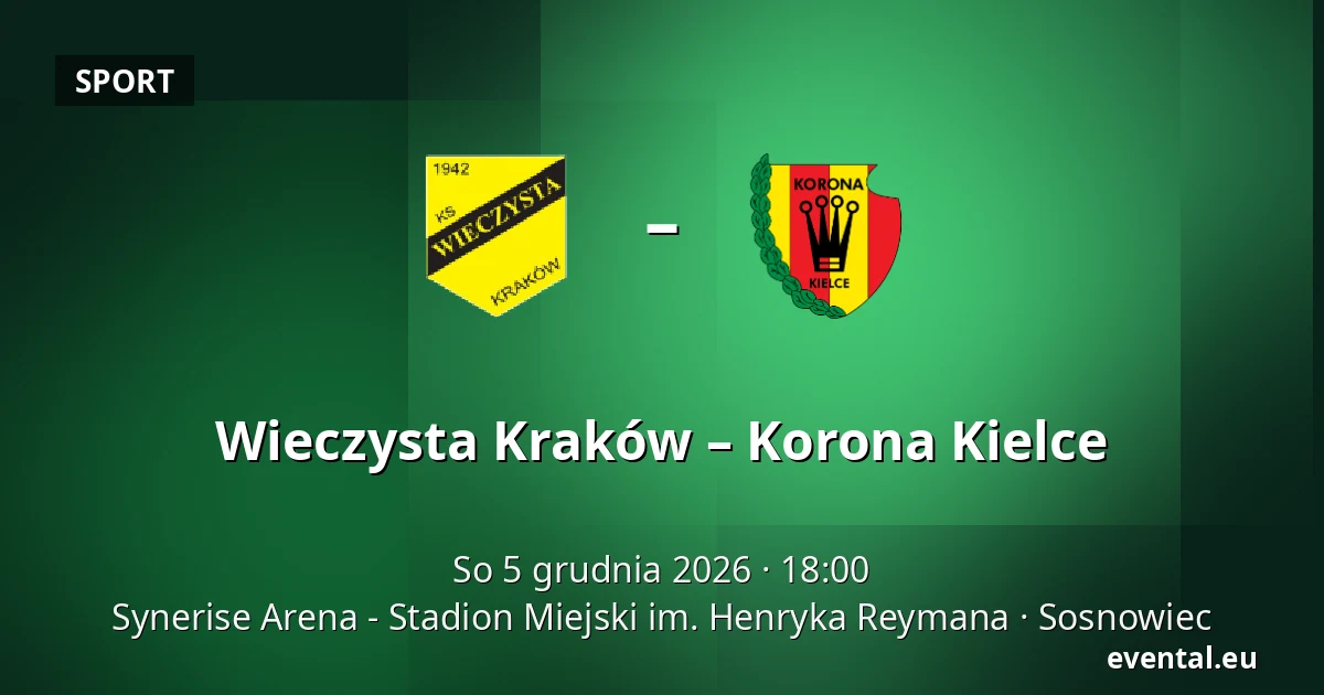 Wieczysta Kraków – Korona Kielce — Synerise Arena - Stadion Miejski im. Henryka Reymana, Sosnowiec