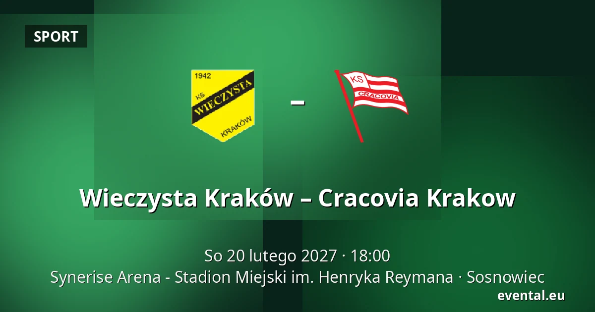 Wieczysta Kraków – Cracovia Krakow — Synerise Arena - Stadion Miejski im. Henryka Reymana, Sosnowiec