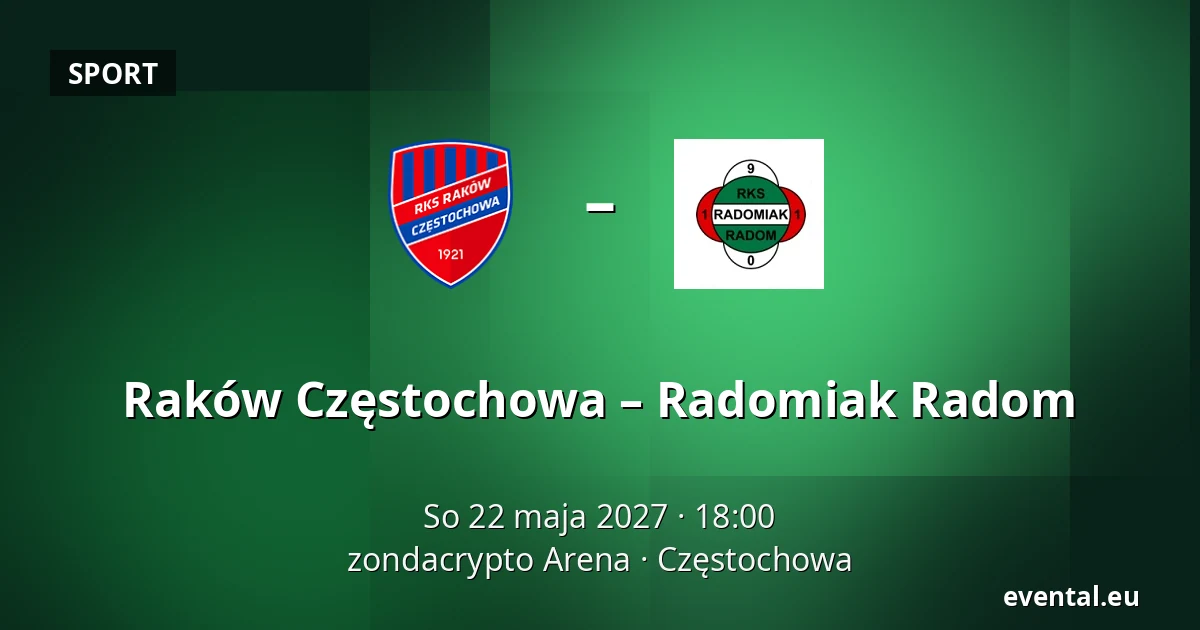 Raków Częstochowa – Radomiak Radom — zondacrypto Arena, Częstochowa