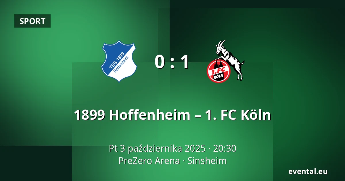 1899 Hoffenheim – 1. FC Köln — PreZero Arena, Sinsheim