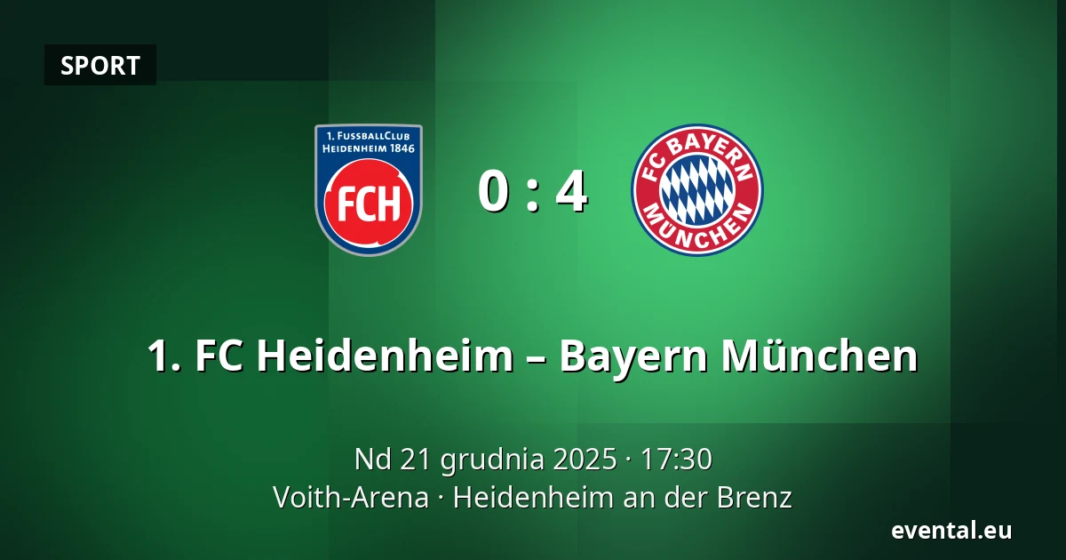 1. FC Heidenheim – Bayern München — Voith-Arena, Heidenheim an der Brenz