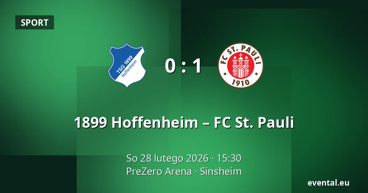 1899 Hoffenheim – FC St. Pauli — PreZero Arena, Sinsheim
