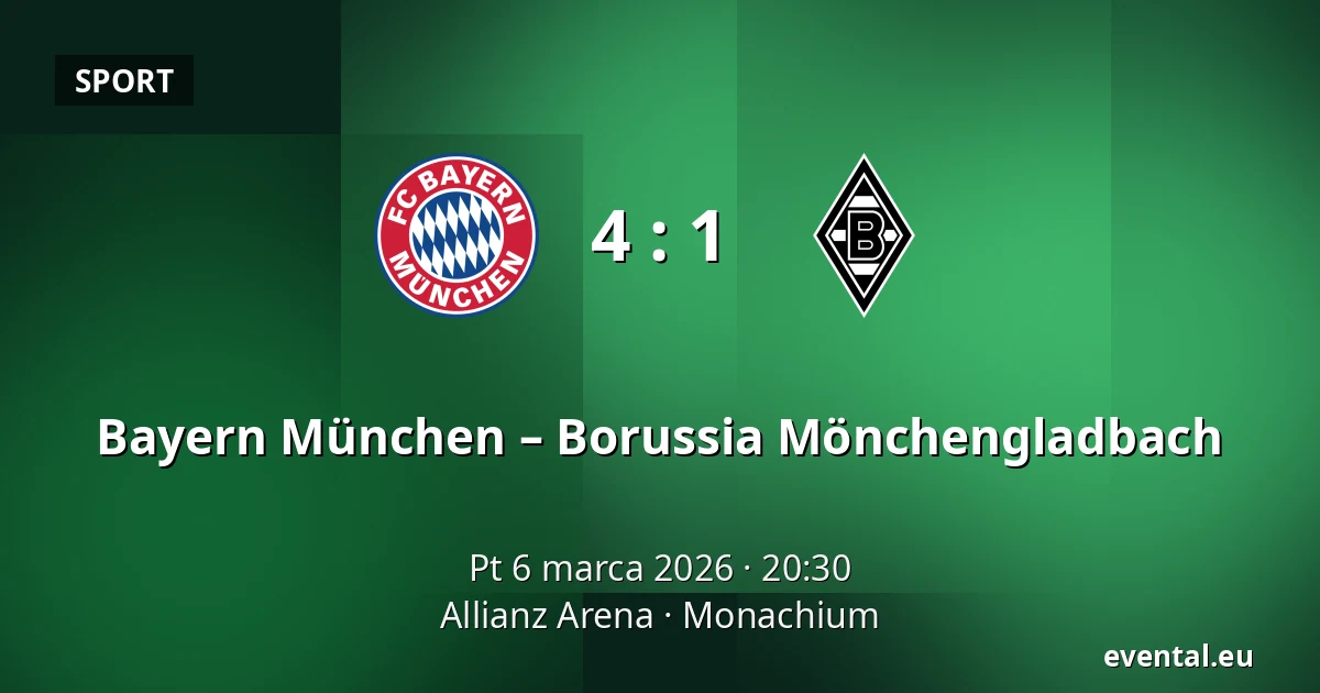 Bayern München – Borussia Mönchengladbach — Allianz Arena, Monachium