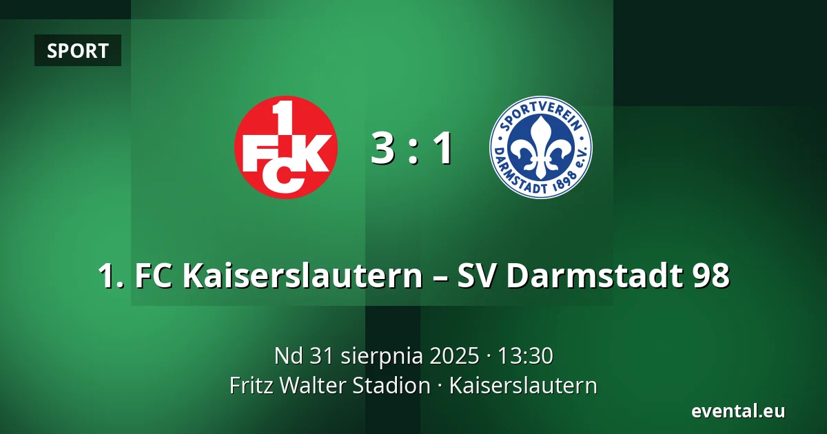 1. FC Kaiserslautern – SV Darmstadt 98 — Fritz Walter Stadion, Kaiserslautern