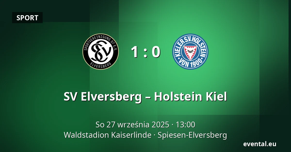SV Elversberg – Holstein Kiel — Waldstadion Kaiserlinde, Spiesen-Elversberg