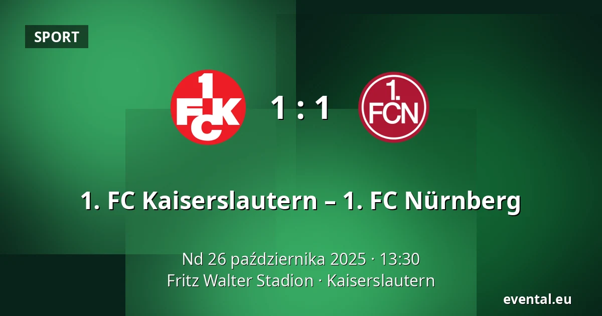 1. FC Kaiserslautern – 1. FC Nürnberg — Fritz Walter Stadion, Kaiserslautern