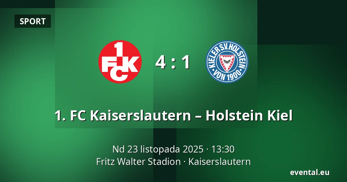 1. FC Kaiserslautern – Holstein Kiel — Fritz Walter Stadion, Kaiserslautern