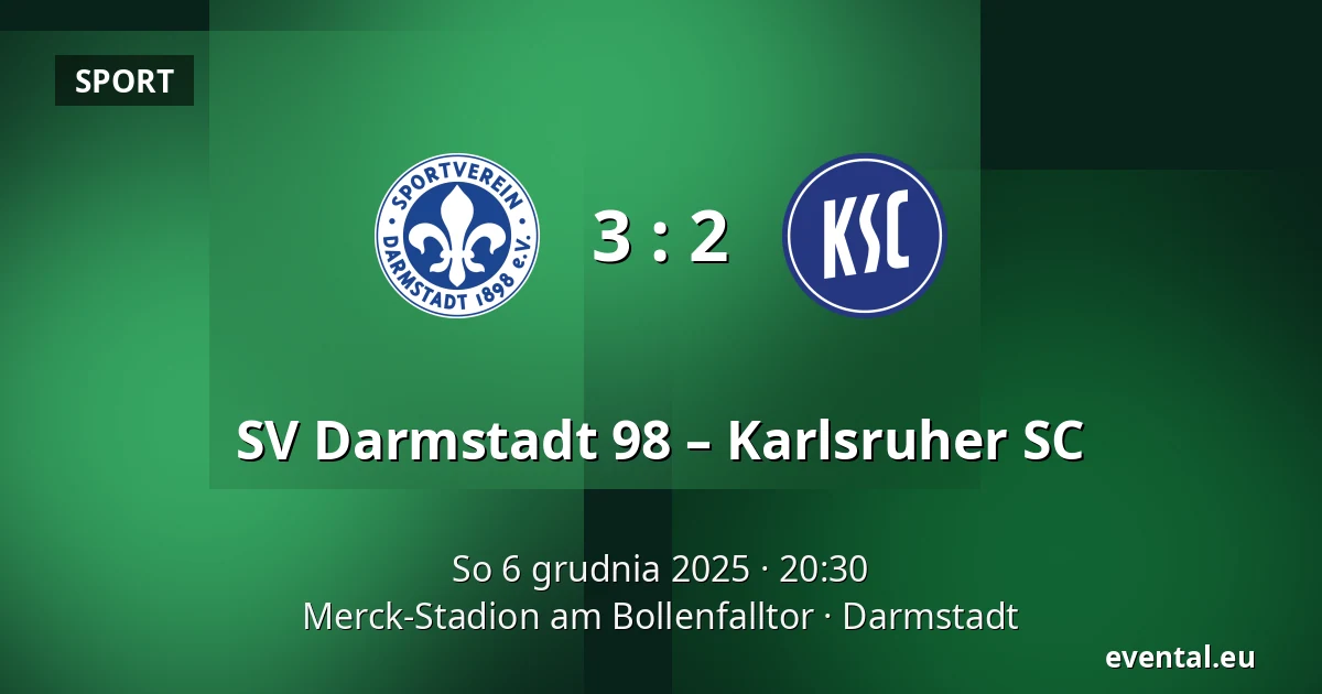 SV Darmstadt 98 – Karlsruher SC — Merck-Stadion am Bollenfalltor, Darmstadt