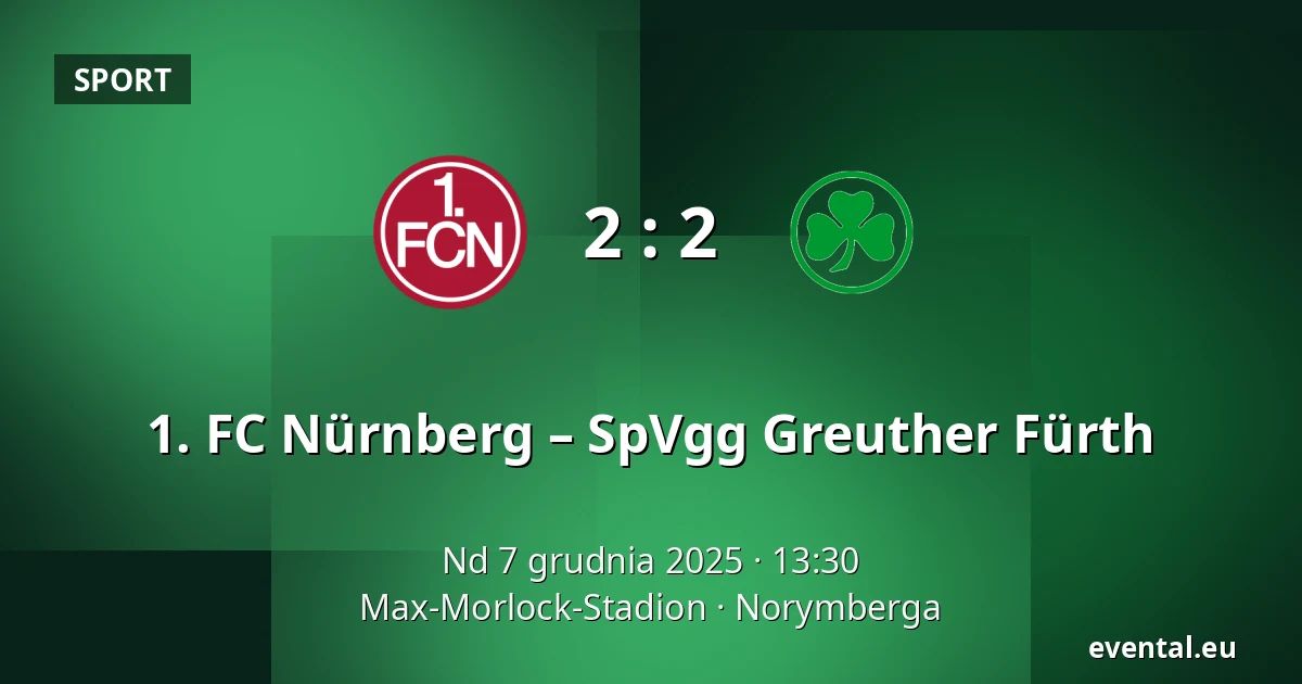 1. FC Nürnberg – SpVgg Greuther Fürth — Max-Morlock-Stadion, Norymberga