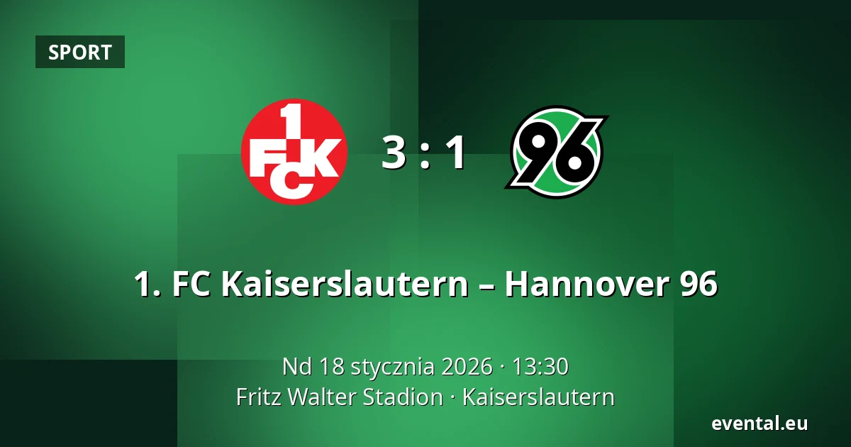 1. FC Kaiserslautern – Hannover 96 — Fritz Walter Stadion, Kaiserslautern