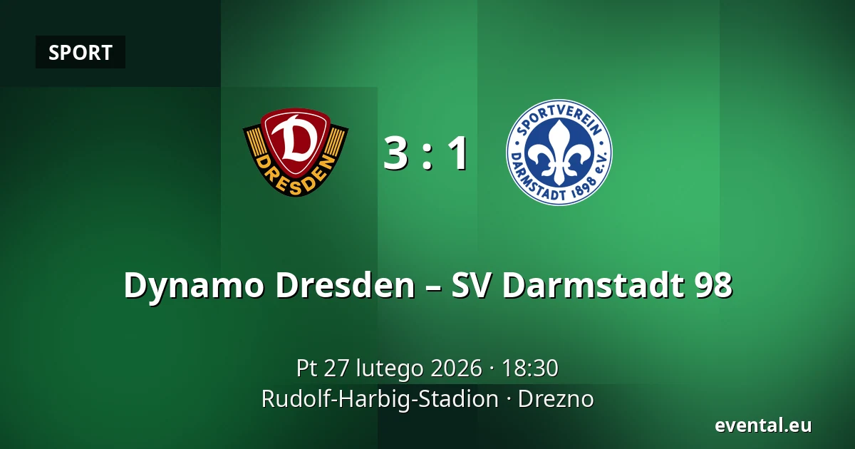 Dynamo Dresden – SV Darmstadt 98 — Rudolf-Harbig-Stadion, Drezno